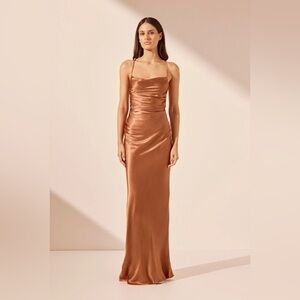 Shona Joy La Lune Lace Back Maxi Dress - Almond